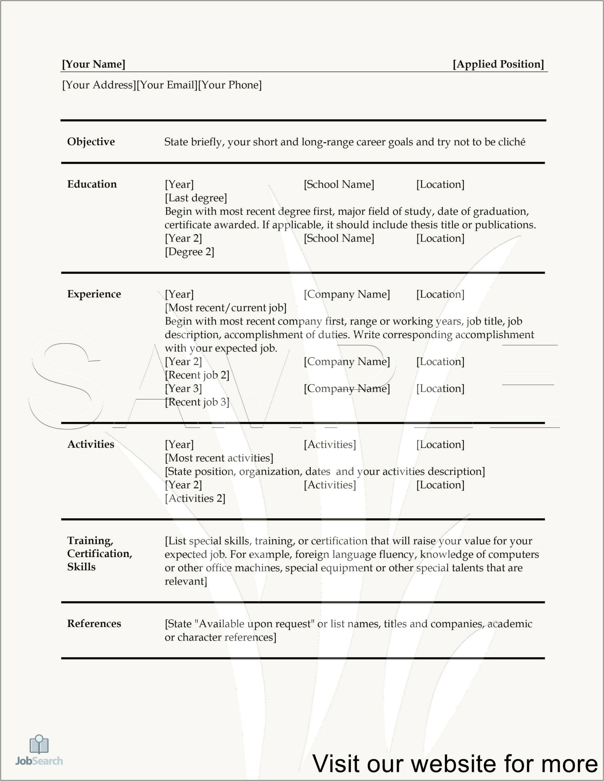 Where To Put Thesis Title In Resume