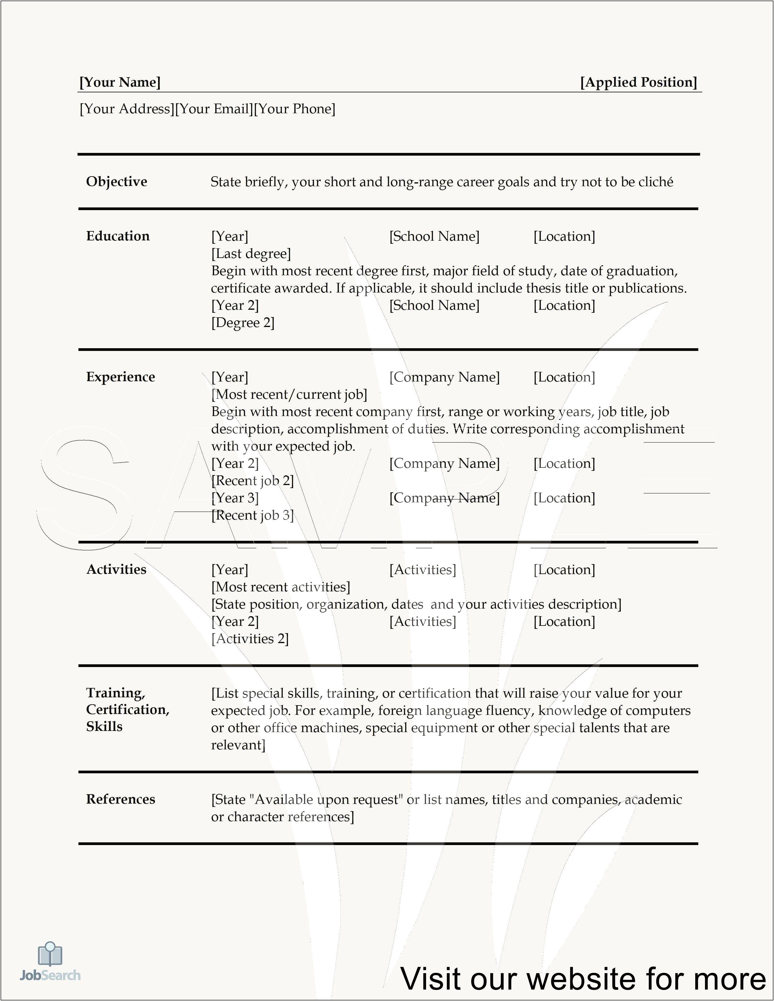 Where To Put Thesis Title In Resume