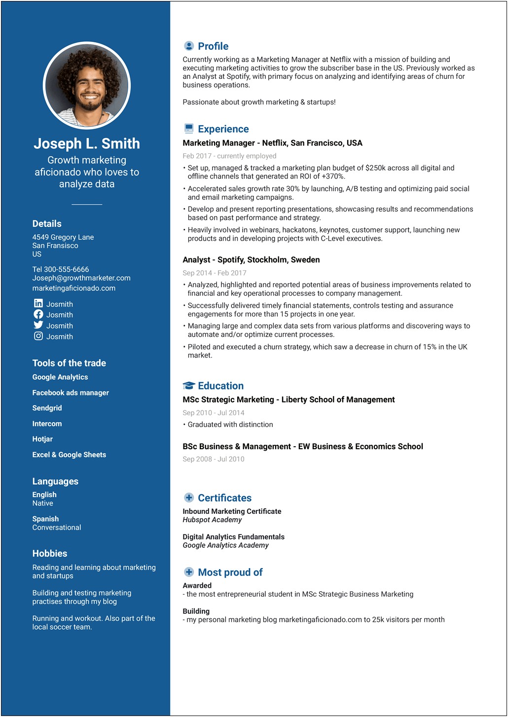 Which Google Resume Template Allows For Most Text