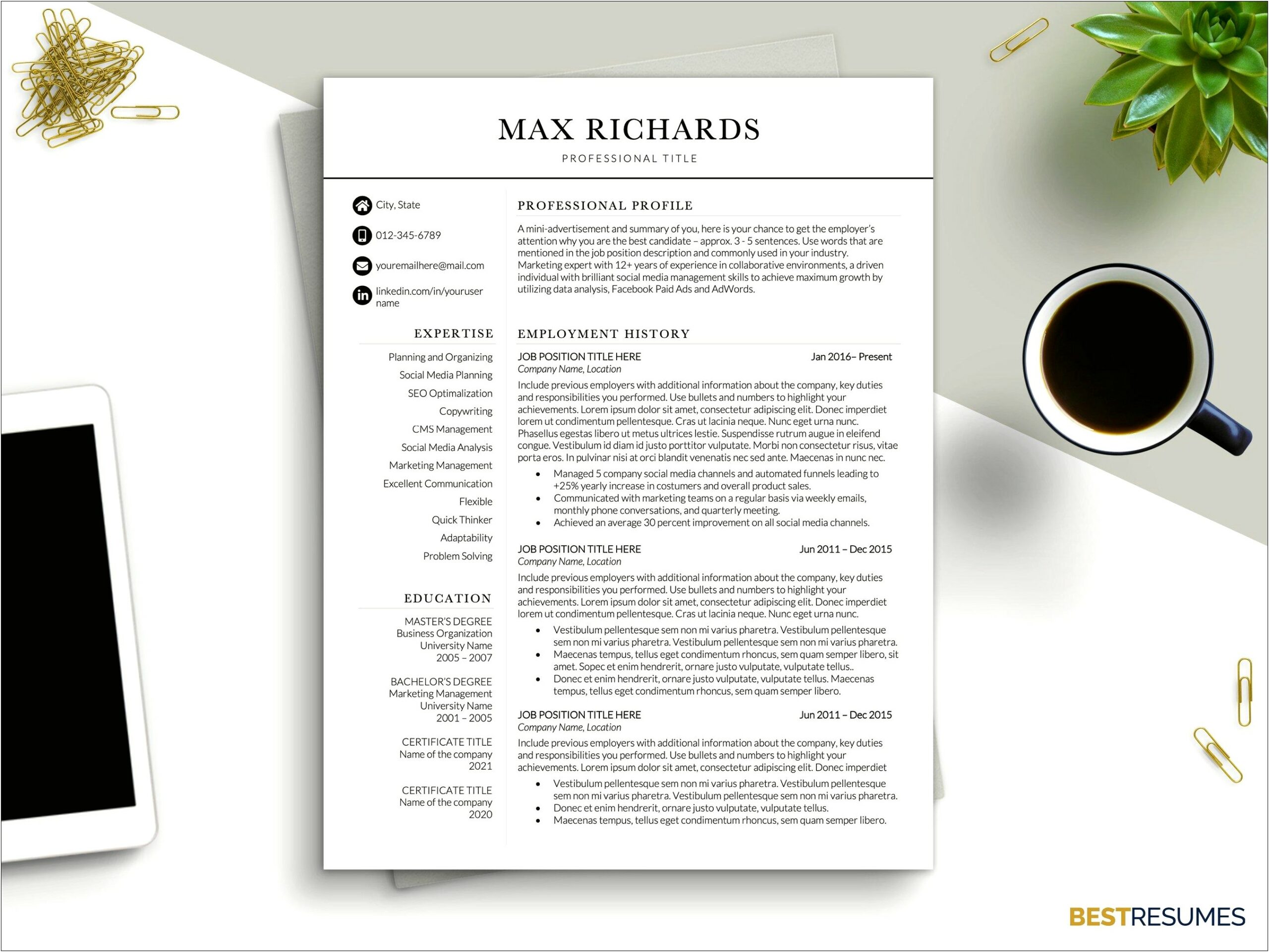 Which Resume Template Words The Best