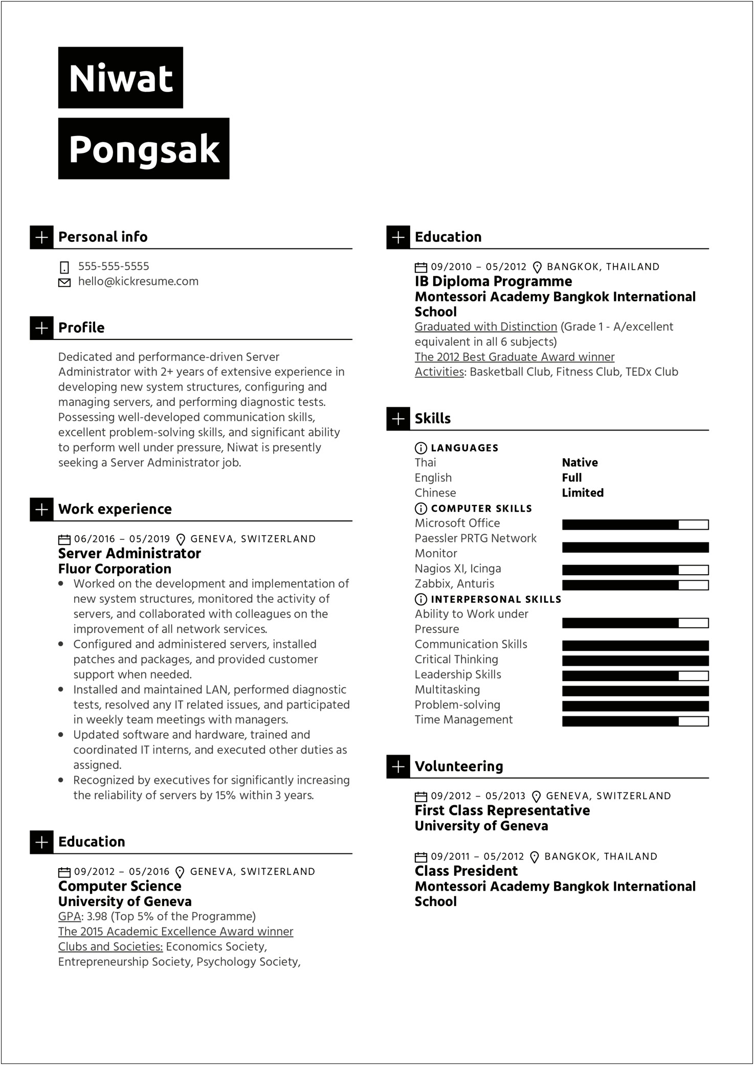 Windows Admin 2 Years Experience Resume