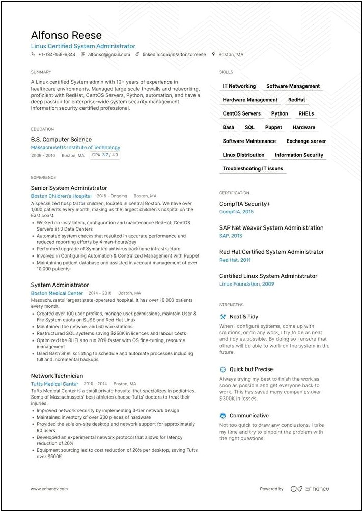 Windows Administrator Resume For 3 Year Experience