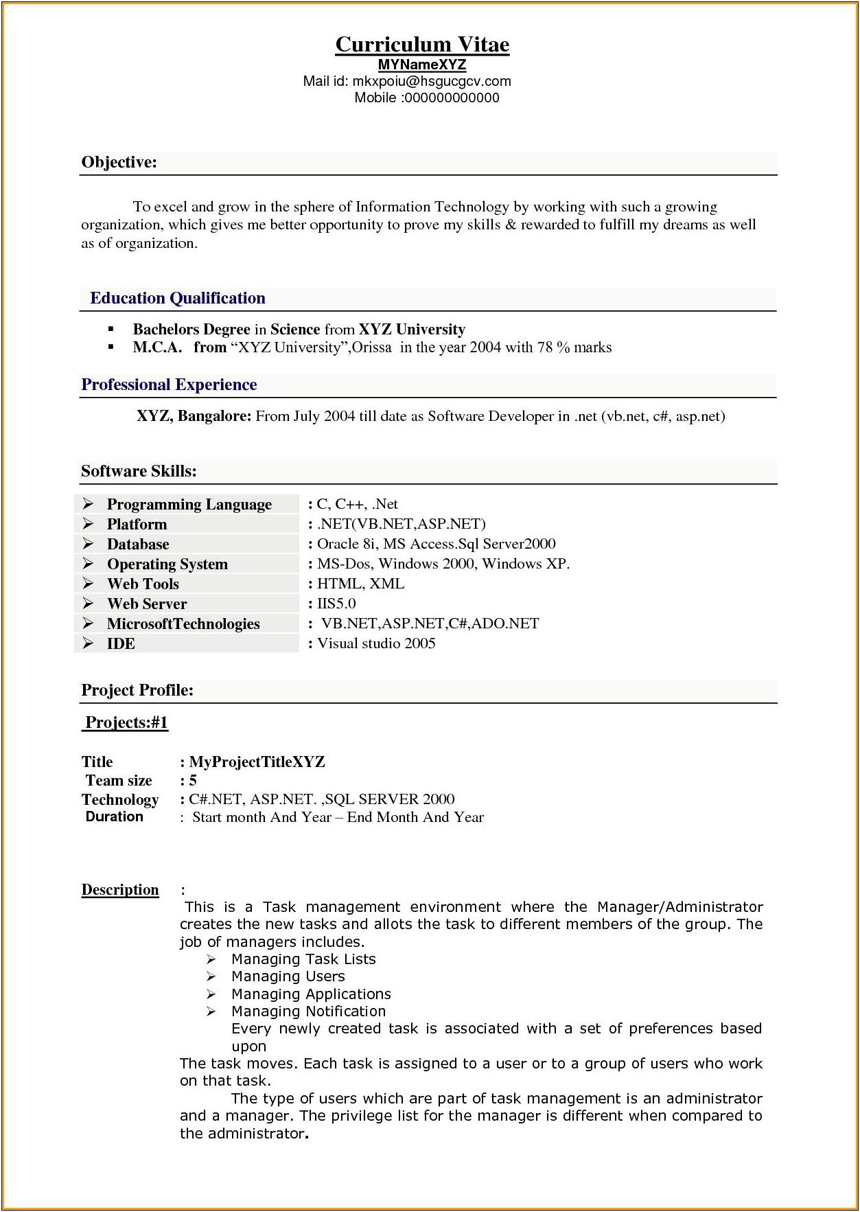 Windows System Administrator Resume 5 Years Experience Download