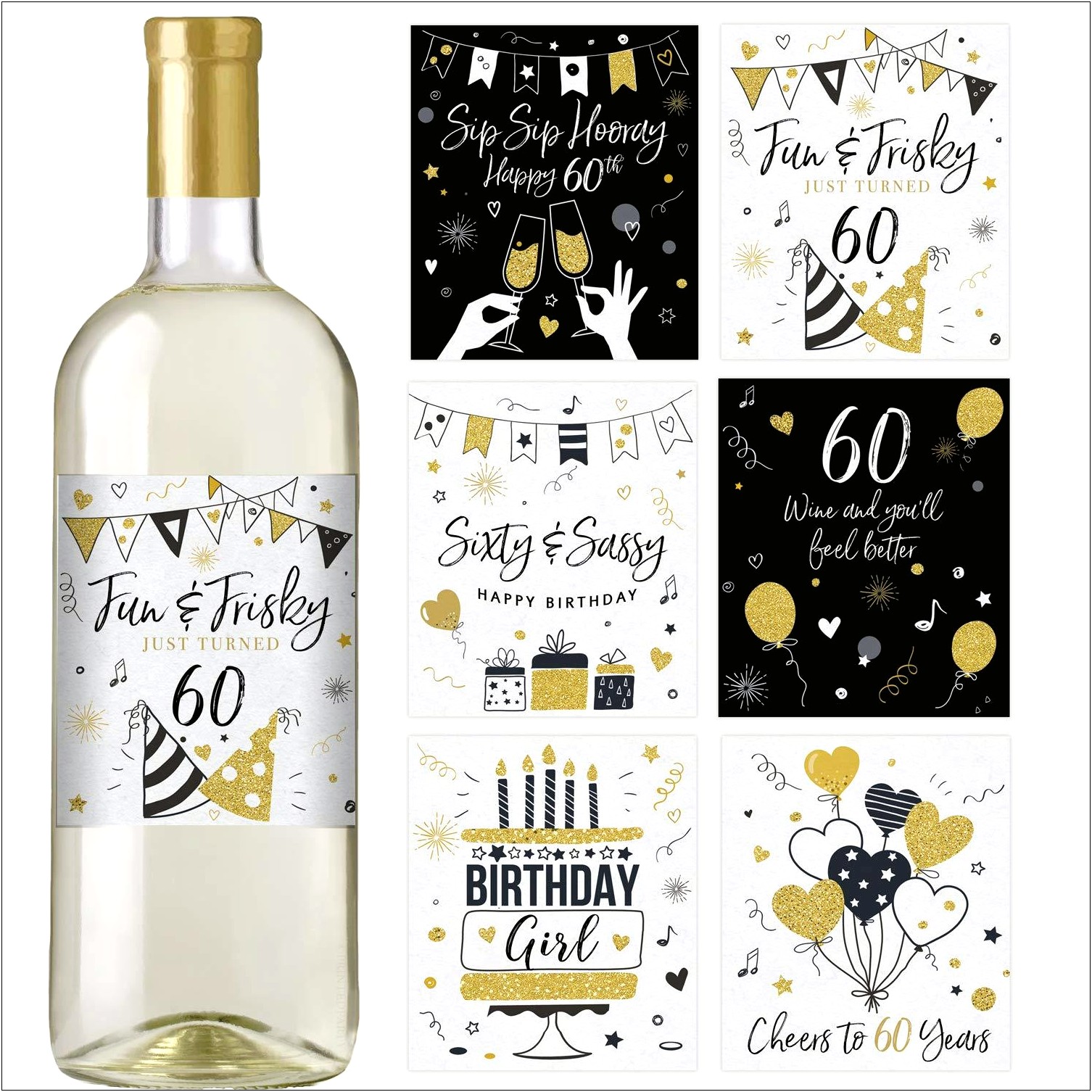 Wine Bottle Labels For 60th Birthday Free Template