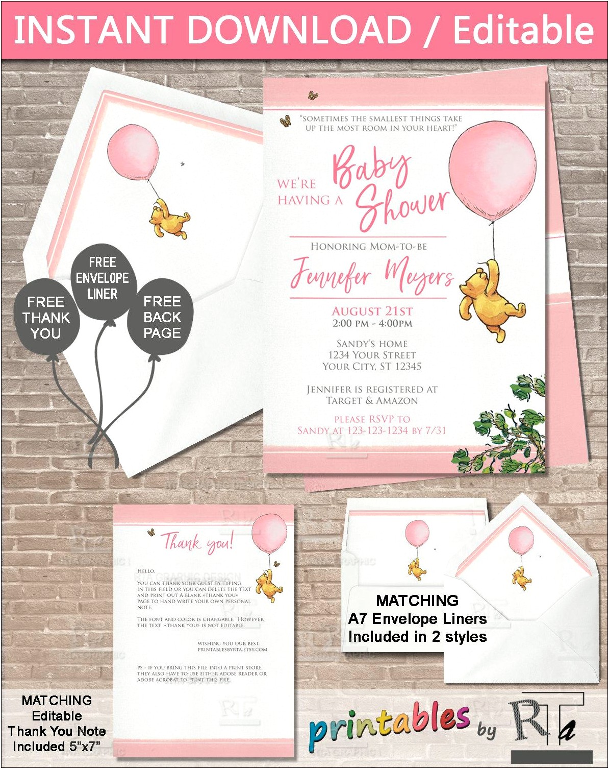 Winnie The Pooh Baby Shower Invitations Template Free