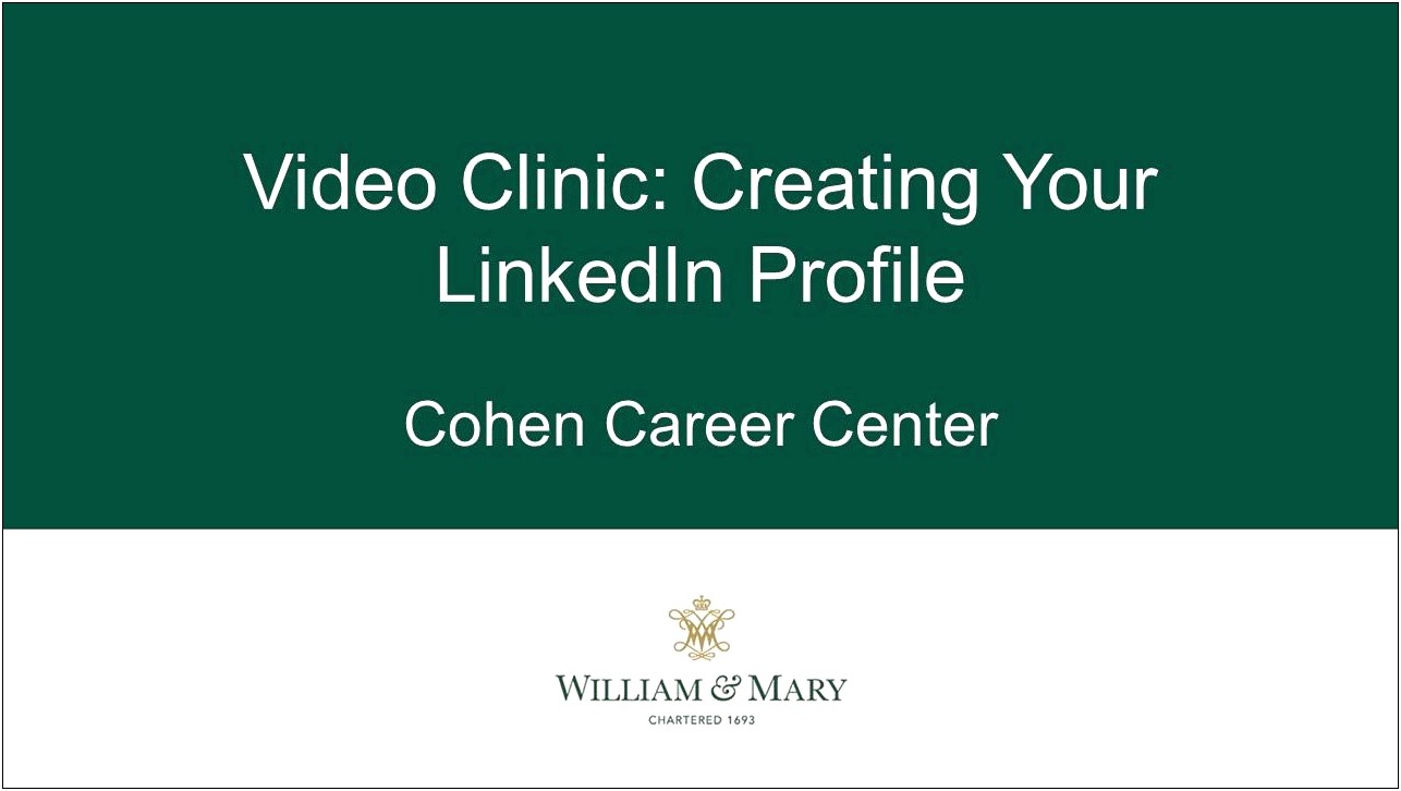 Wm Cohen Career Center Sample Resume