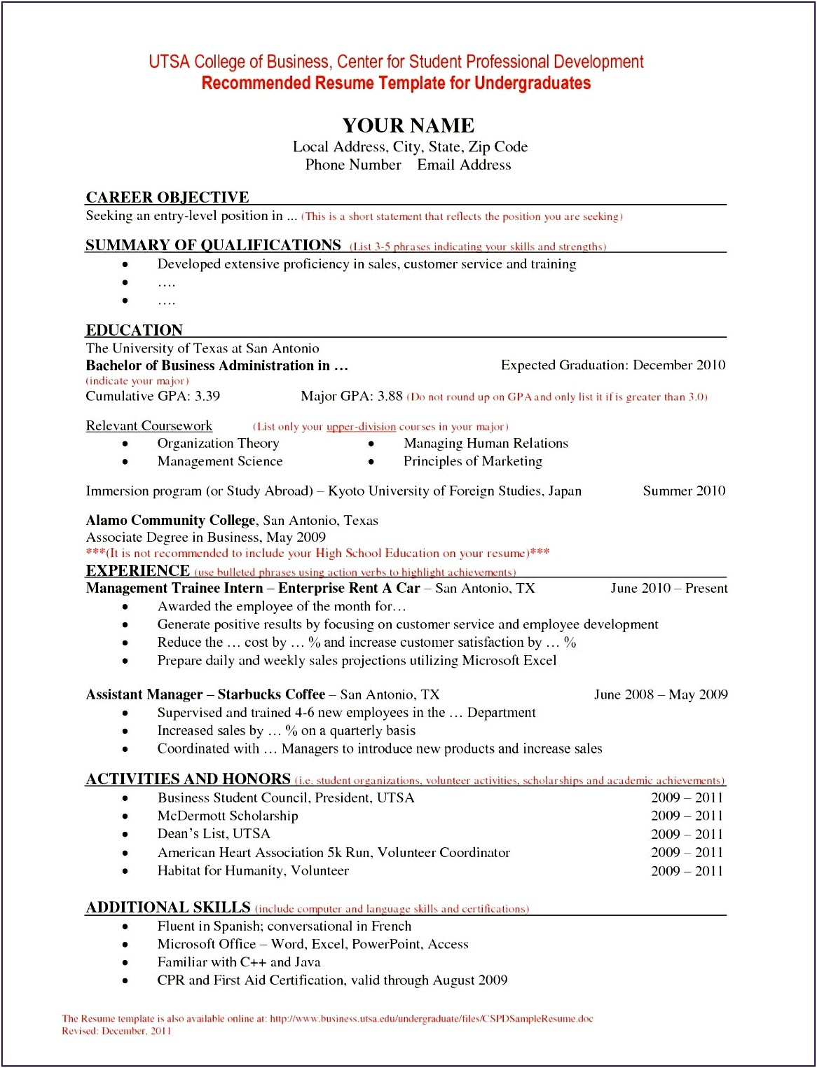 Word And Excel Description For Resume