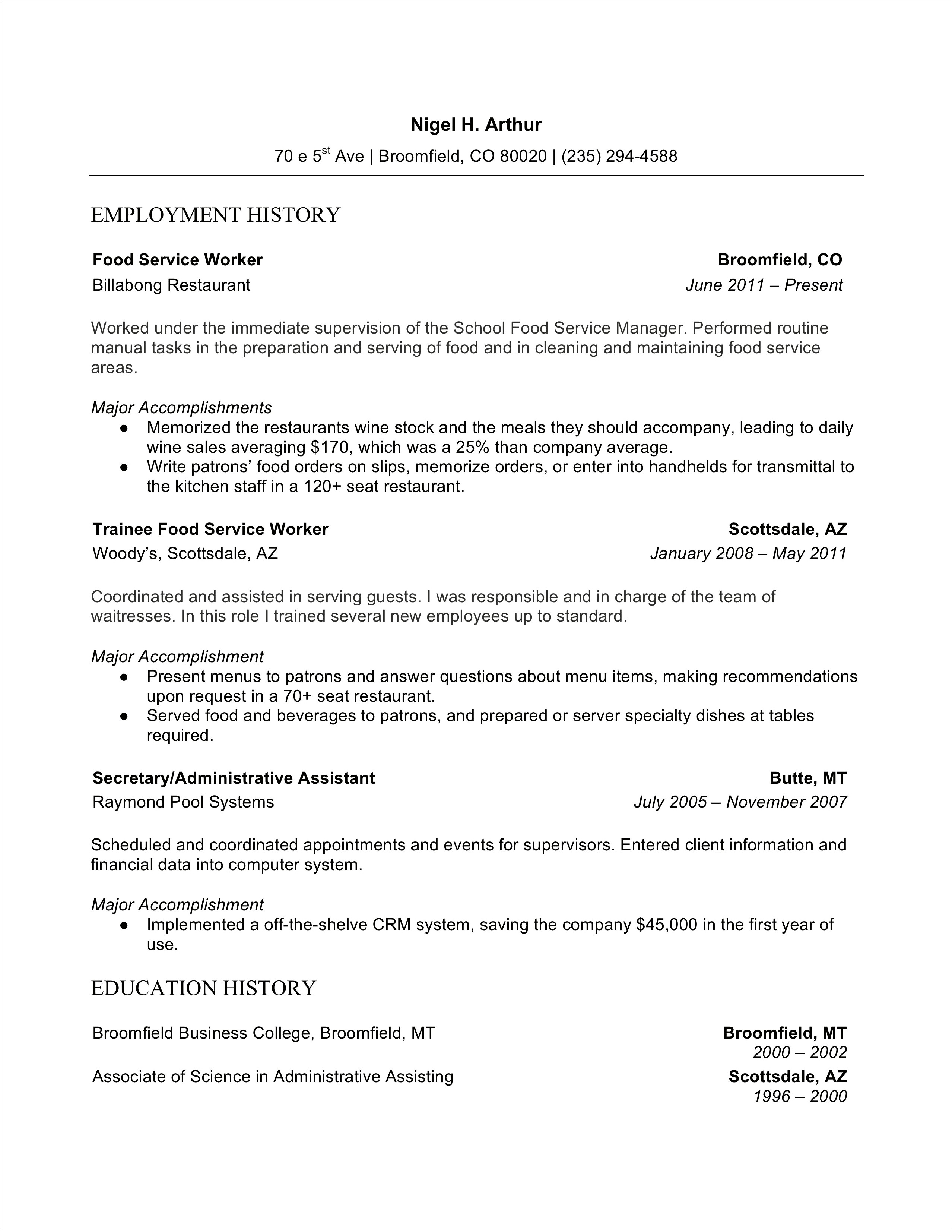 Word For Assisted To Use In Resume