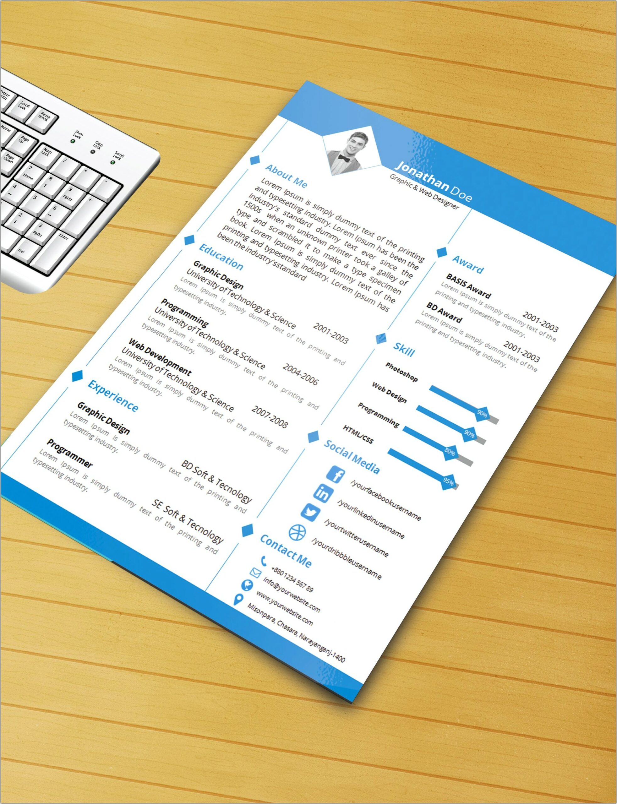 Word Technical Resume Template Free Download