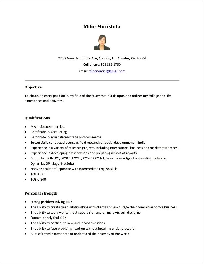 Word To Use For Discipline Resume