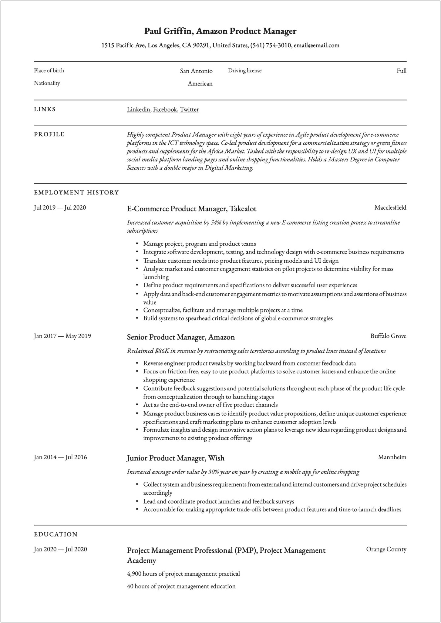 Working At A Supplement Store Resume