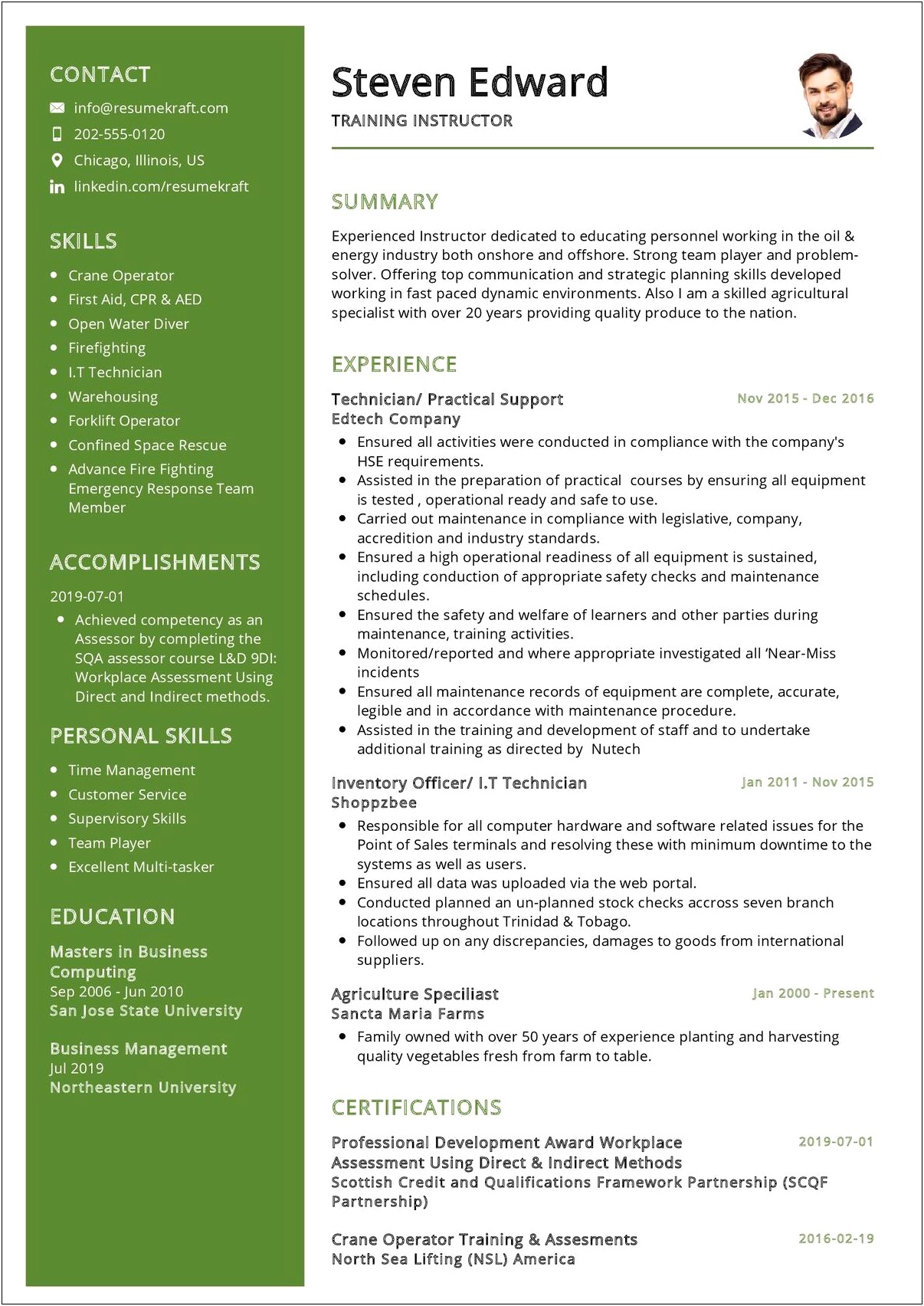 Working For A Family Business Resume