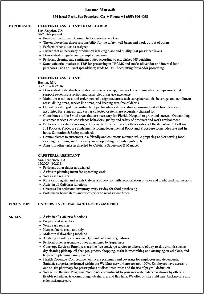 Working With A Register On Resume