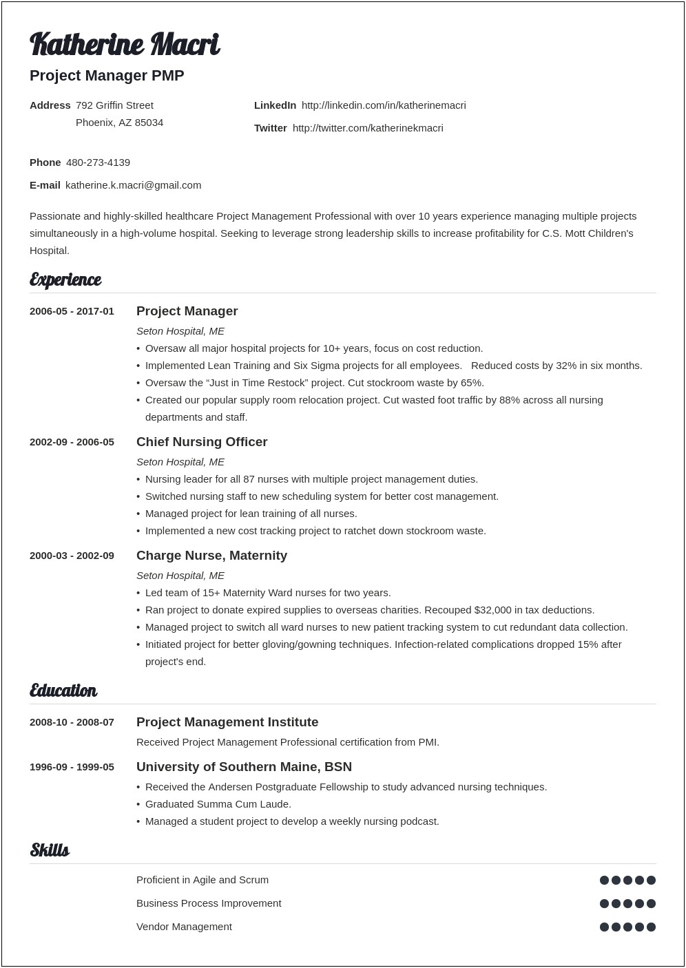 Write A Project Description In Resume