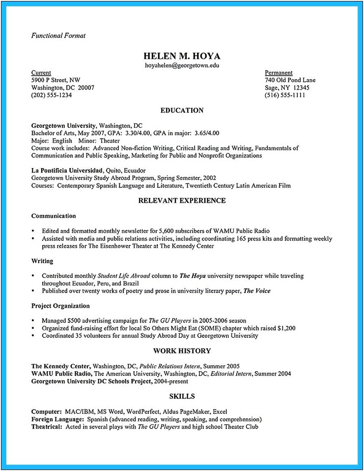 Writing A Great Resume With No Experience