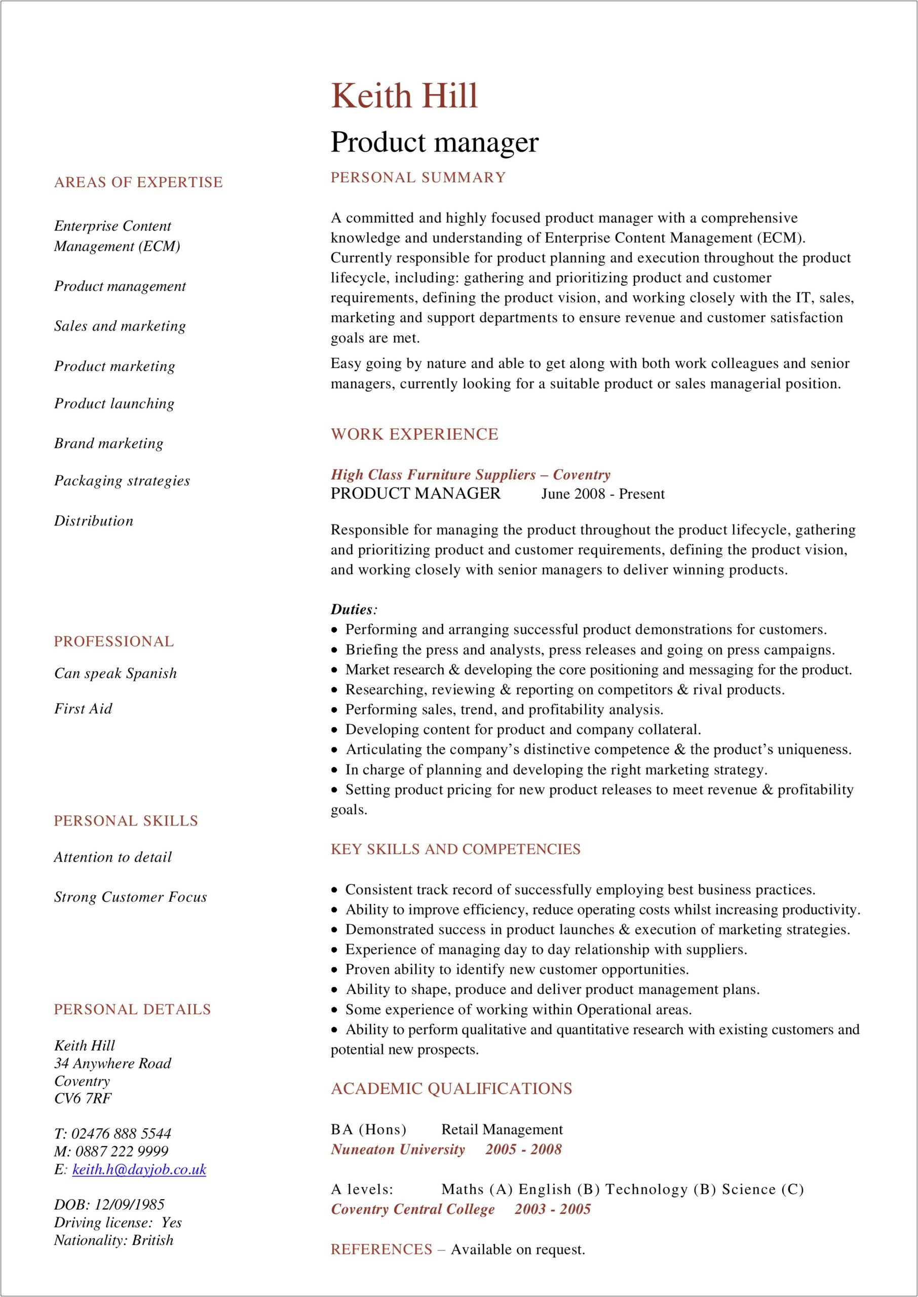 Writing A Product Manager Resume As A Student