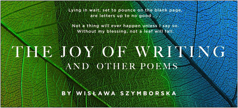 Writing A Resume By Wislawa Szymborska Summary