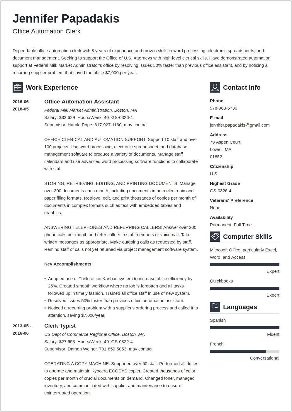 Writing A Resume For A Federal Job Opia
