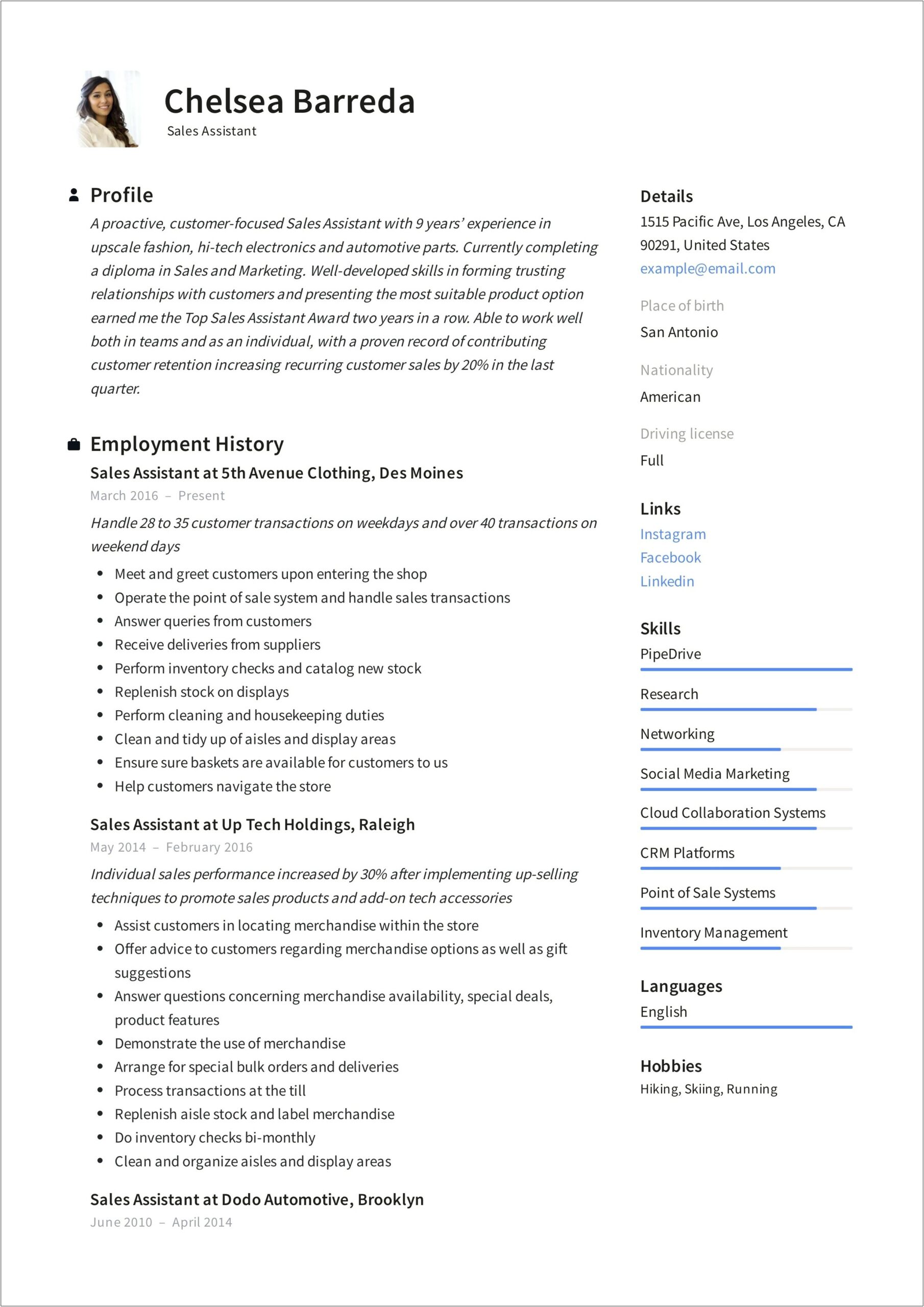 Writing A Resume With Crm Experience