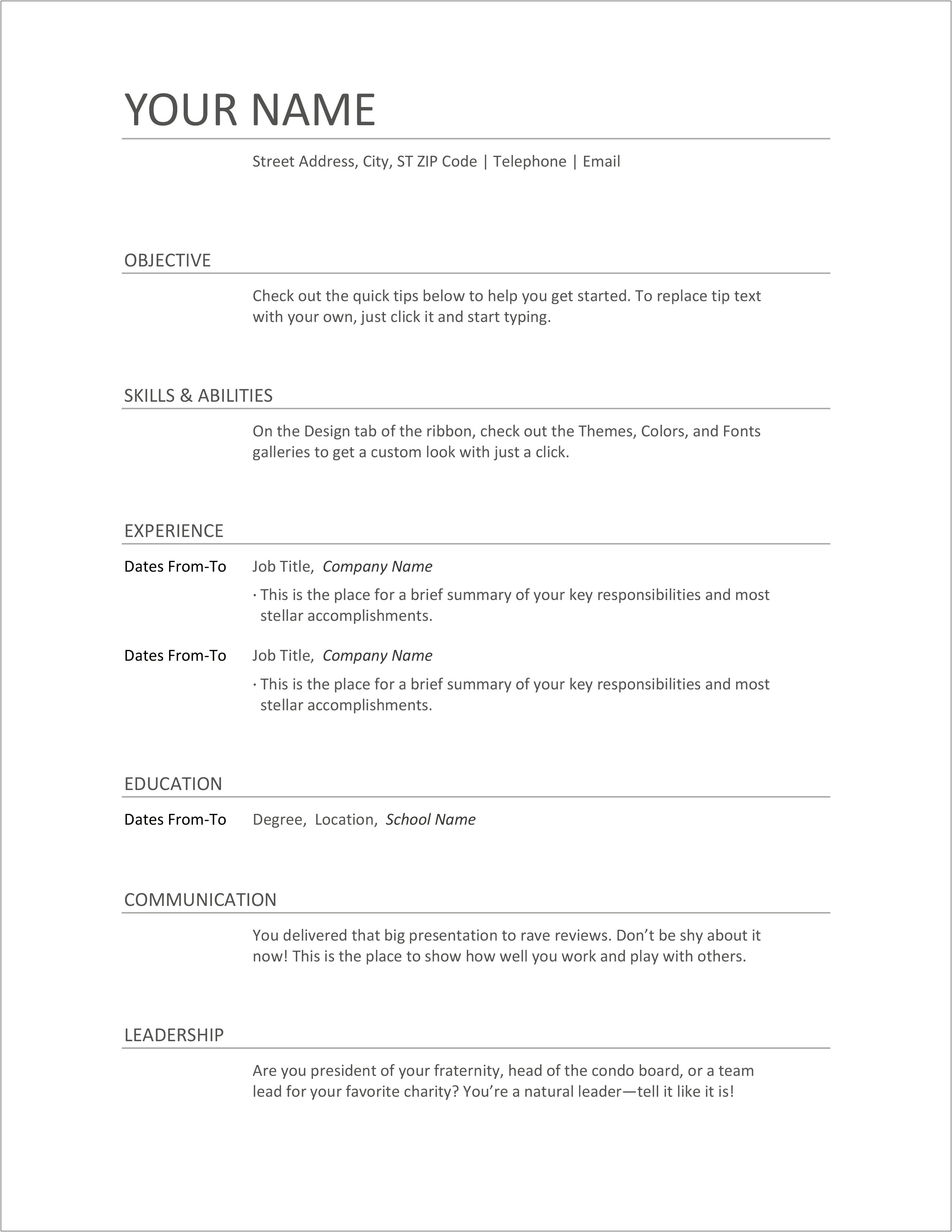 Writing A Resume With Multiple Jobs