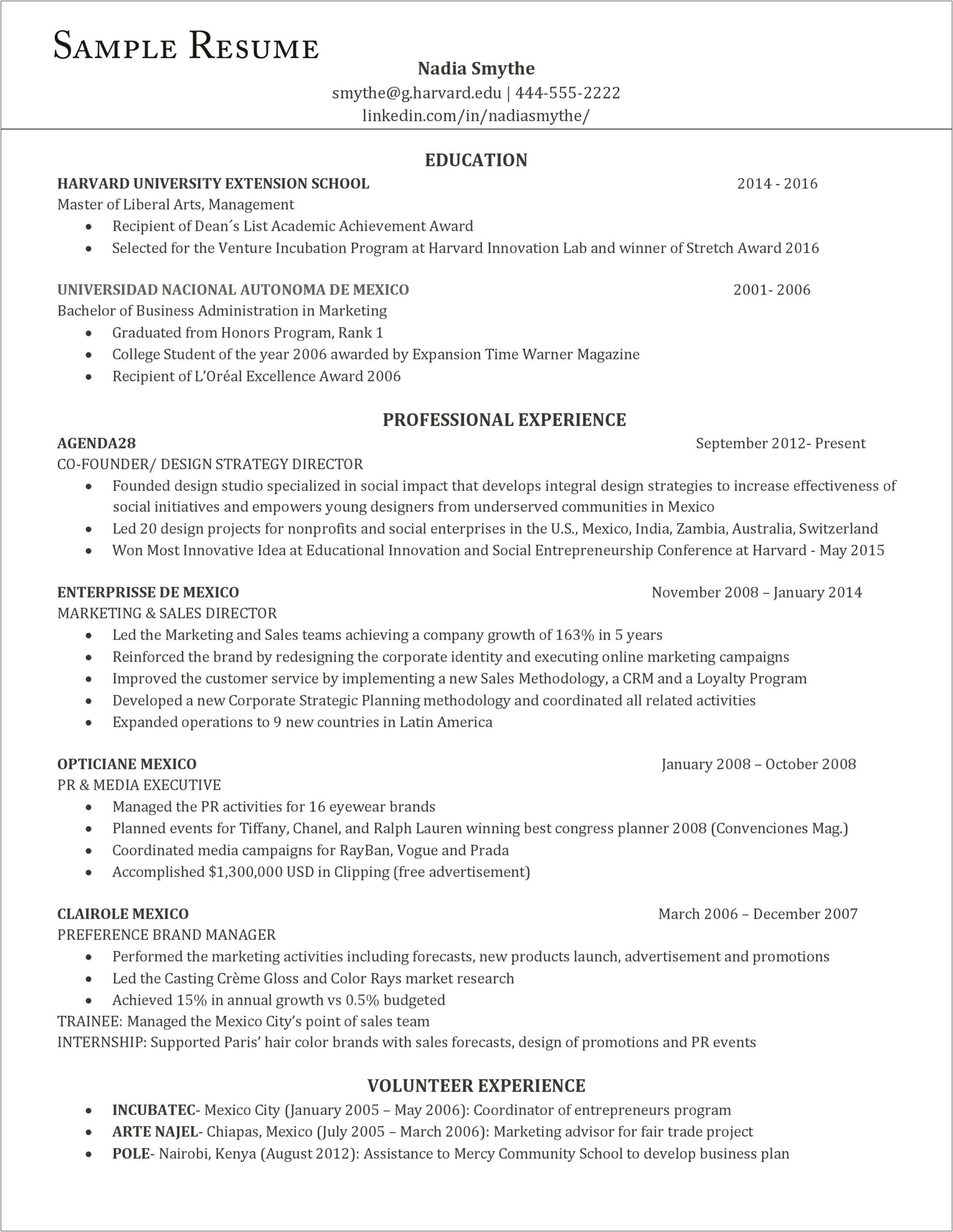 Writing Resume For A Laboratory Management Position