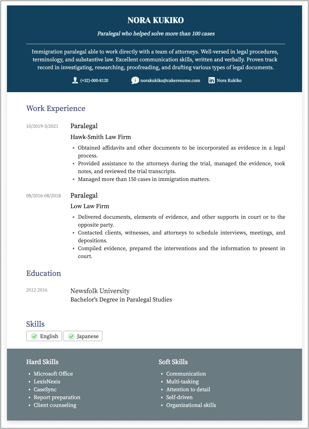 Writing Skills For A Resume Examples