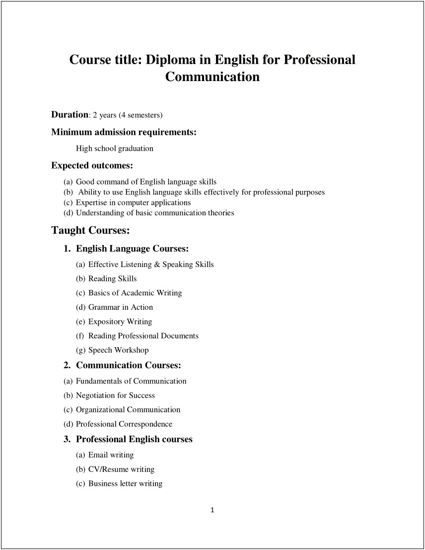 Writting About Communication Skills In A Resume