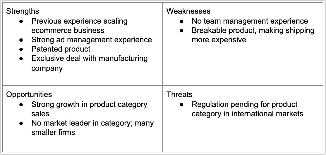 1 Page Business Plan Template Doc