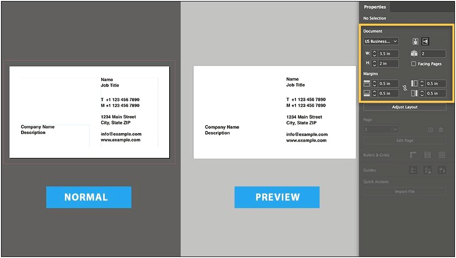 10 Up Blank Business Card Layout Template