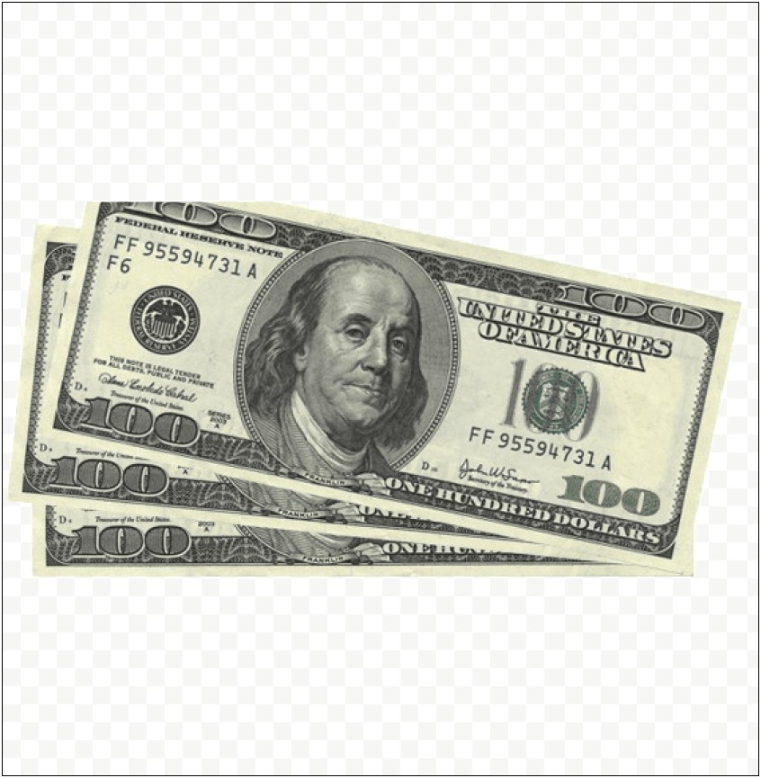 100 Dollar Bill Drop Card Template