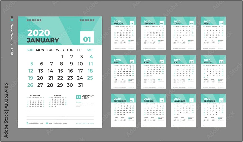 12 Month Planning Calendar Template 1 Page