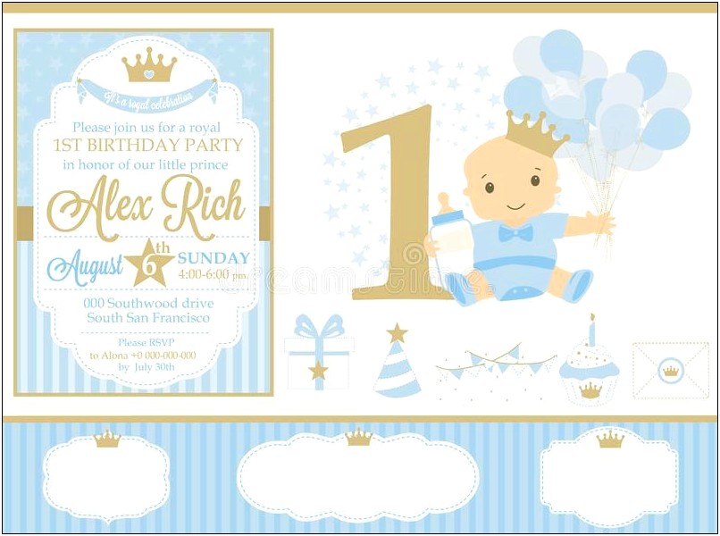 1st Birthday Invitation Card Template For Baby Girl