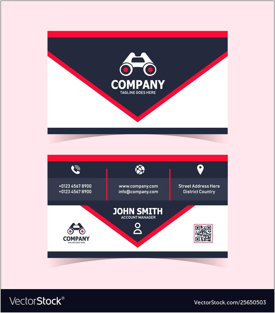 2 Sided Business Card Template Illustrator