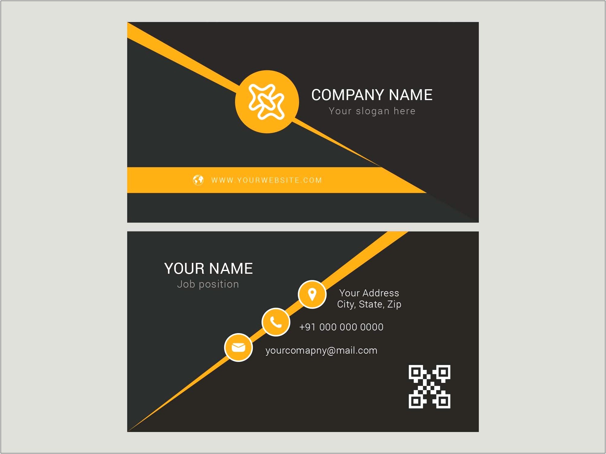 2 X 3.5 Inch Business Card Template