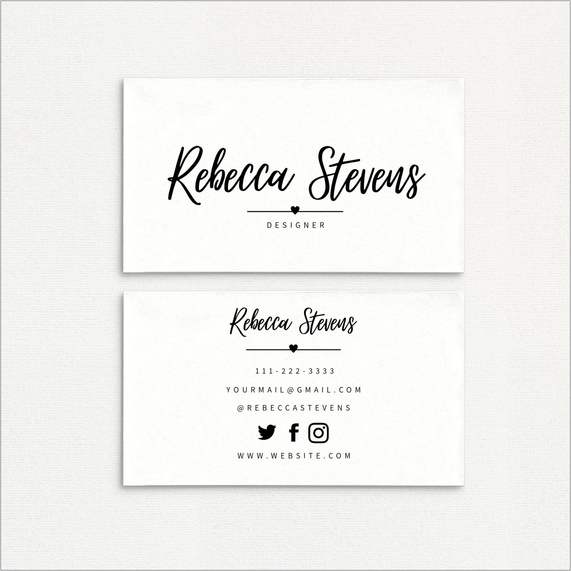 2 X 3.5 Ivory Buisiness Cards Template