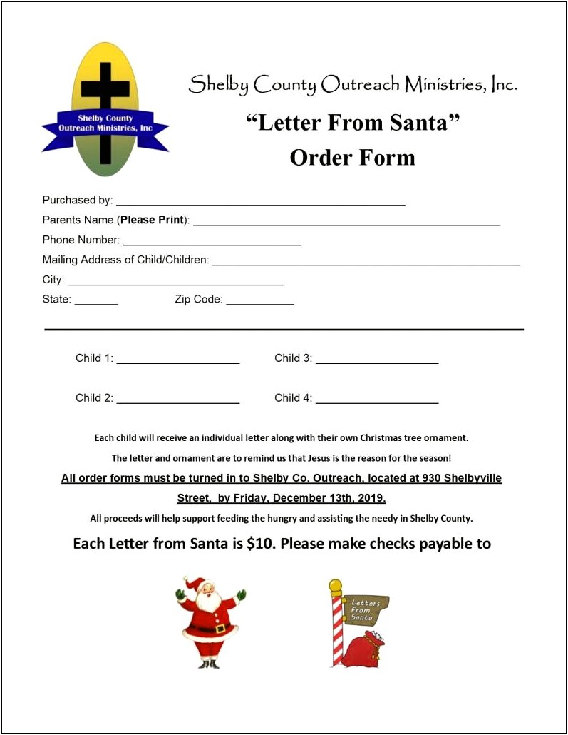 2019 Official Letter To Santa Template