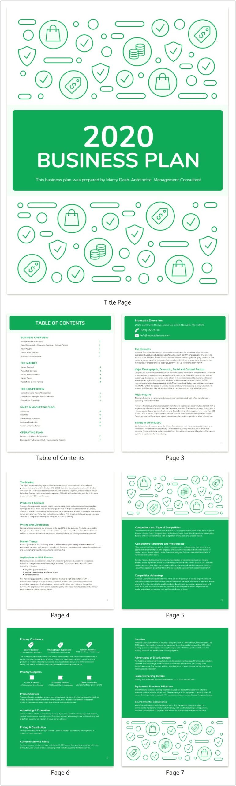 2020 Real Estate Business Plan Template