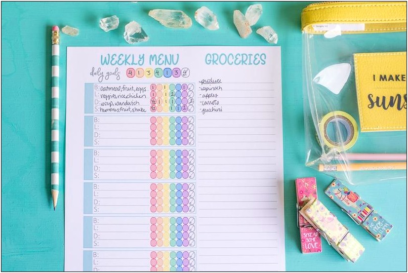 21 Day Fix Meal Plan Excel Template