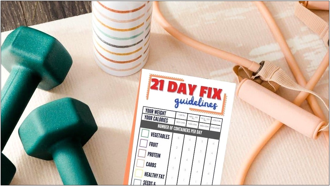 21 Day Fix Meal Plan Template Excel Spreadsheet