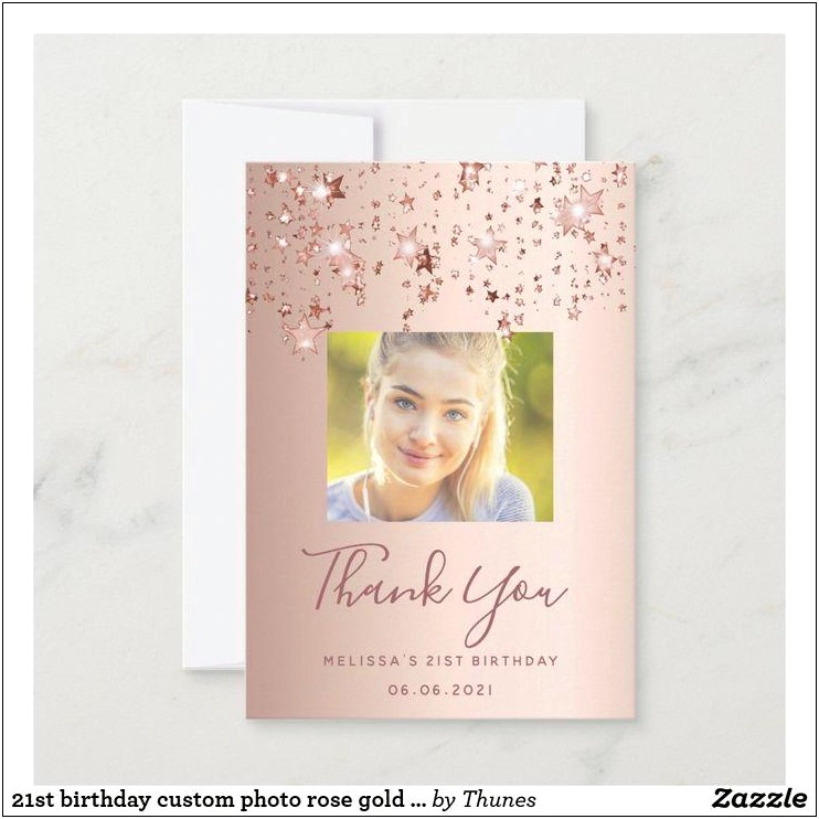 21st Birthday Thank You Card Templates