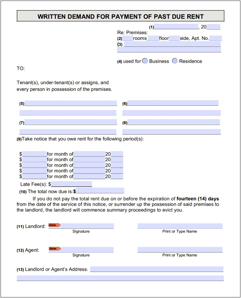 3 Day Demand Eviction Letter Template