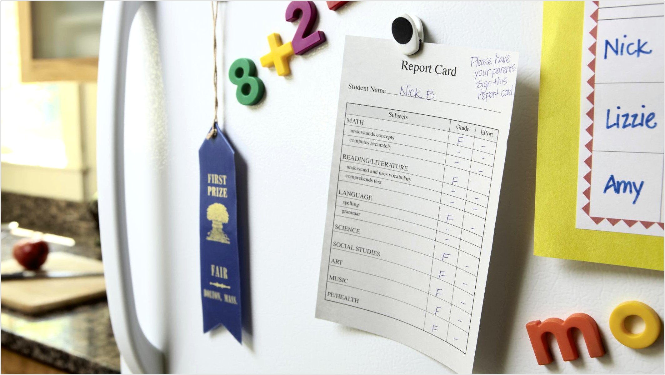 3 Term Kindergarten Report Card Template