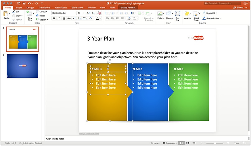 3 Year Business Plan Template Powerpoint