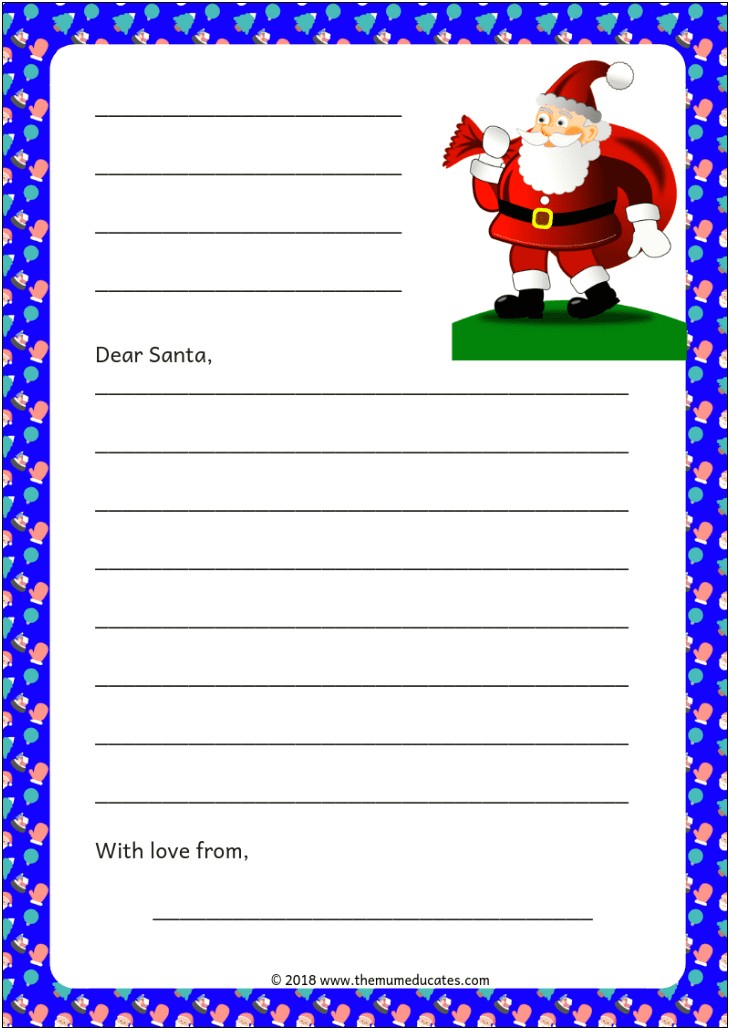 3 Year Old Santa Letter Template