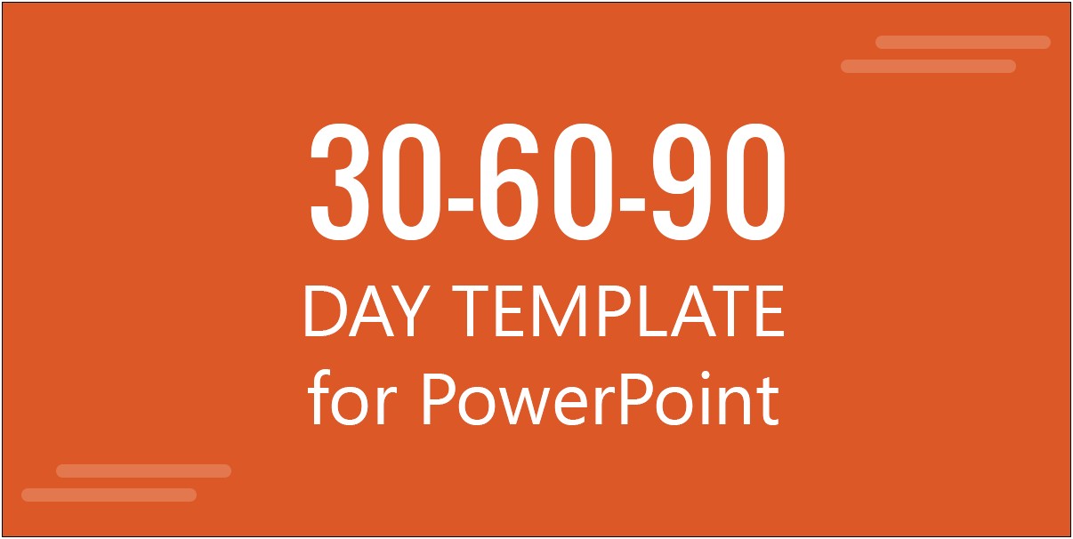 30 60 90 Day Business Plan Excel Template