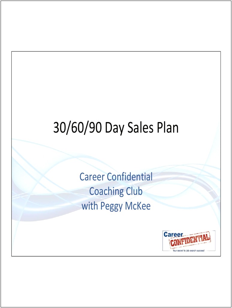 30 60 90 Day Plan Template Pdf