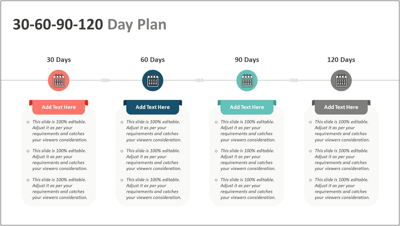 30 60 90 Day Sales Plan Powerpoint Templates