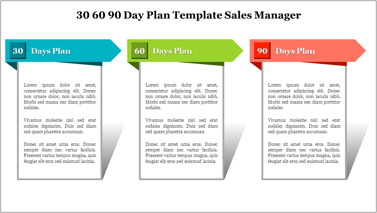 30 60 90 Sales Manager Plan Template