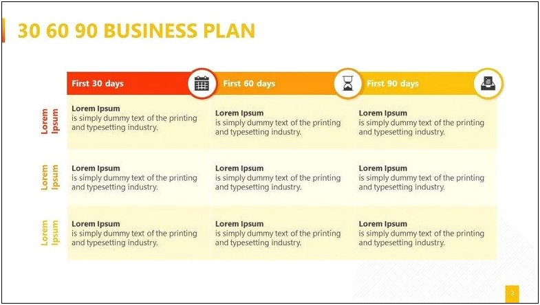 30 60 90 Sales Plan Powerpoint Template