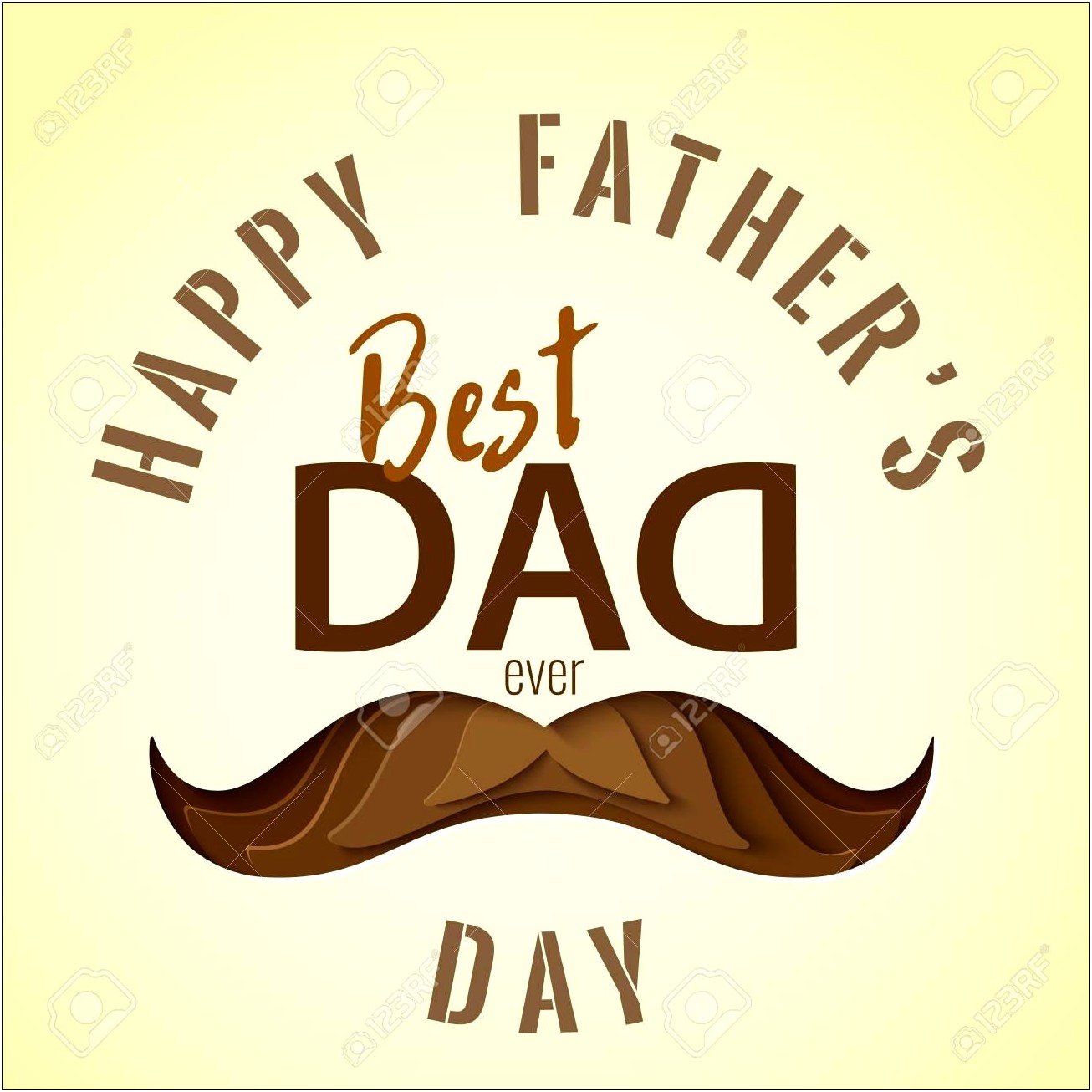 3d Father's Day Card Template